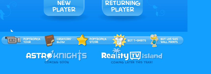 Homepage Bar Buttons