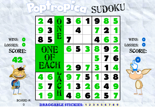 Sudoku One of each