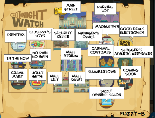 Night Watch Island Map