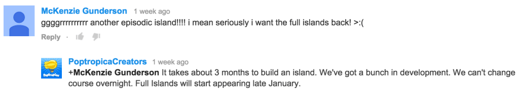 full islands coming back