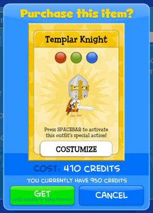 templar knight 410 credits
