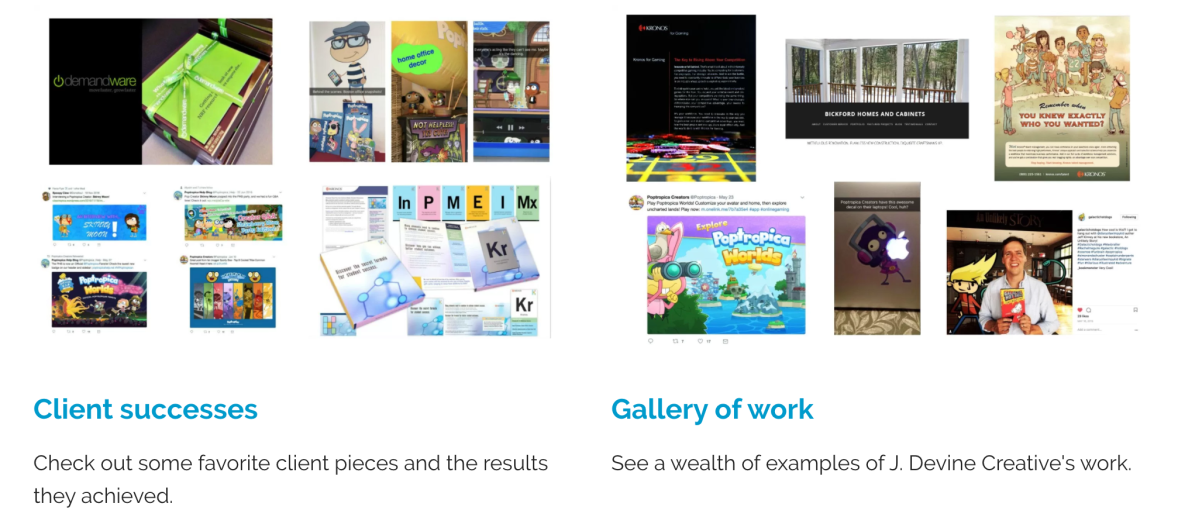 jdevinecreative website